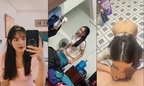 Bé sinh viên bướm hồng hào anh hành hạ từ phòng tắm tới tận giường ngủ - không che